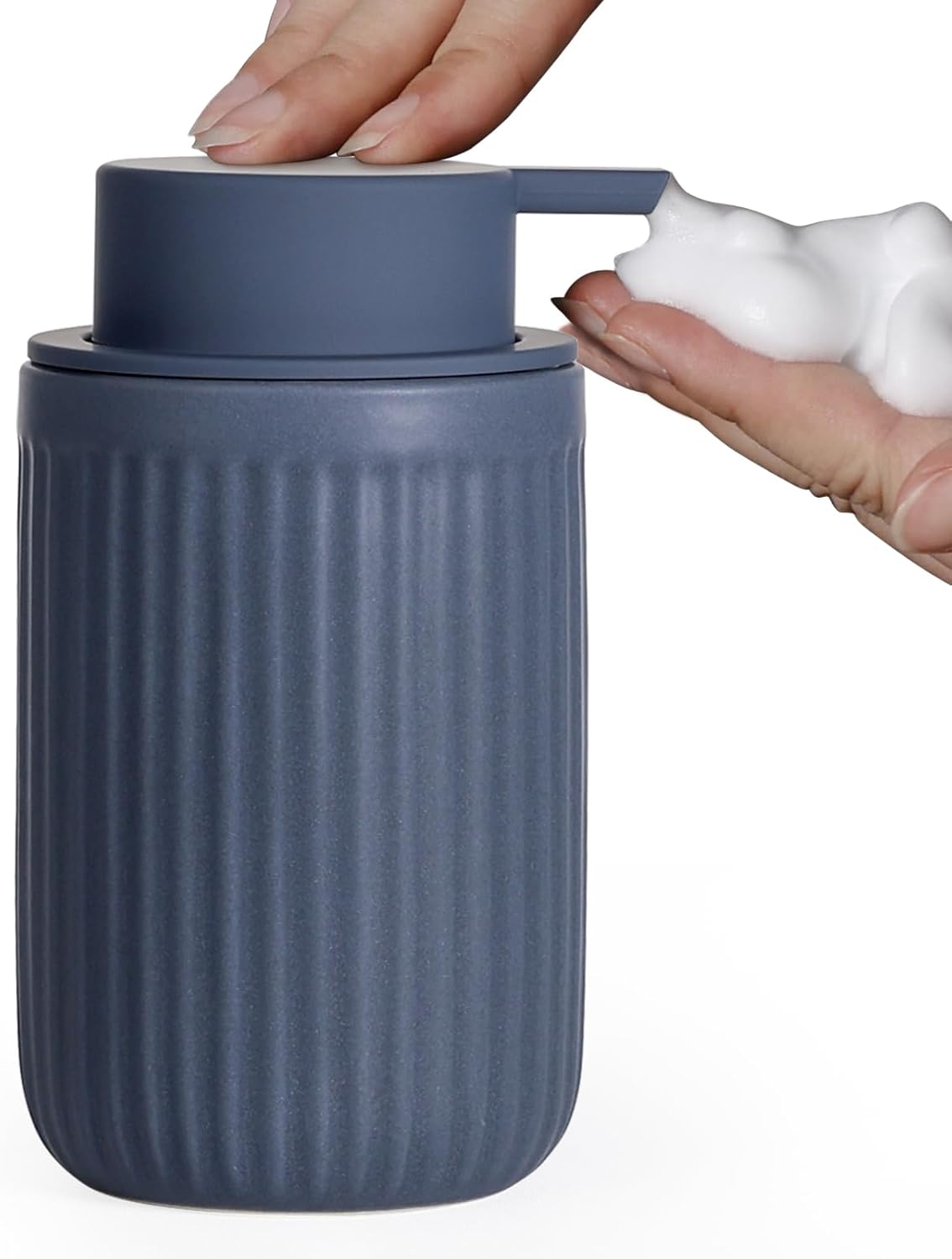 Home Basics Foaming Ceramic Soap Dispenser, Assorted Colors, 13.5 oz