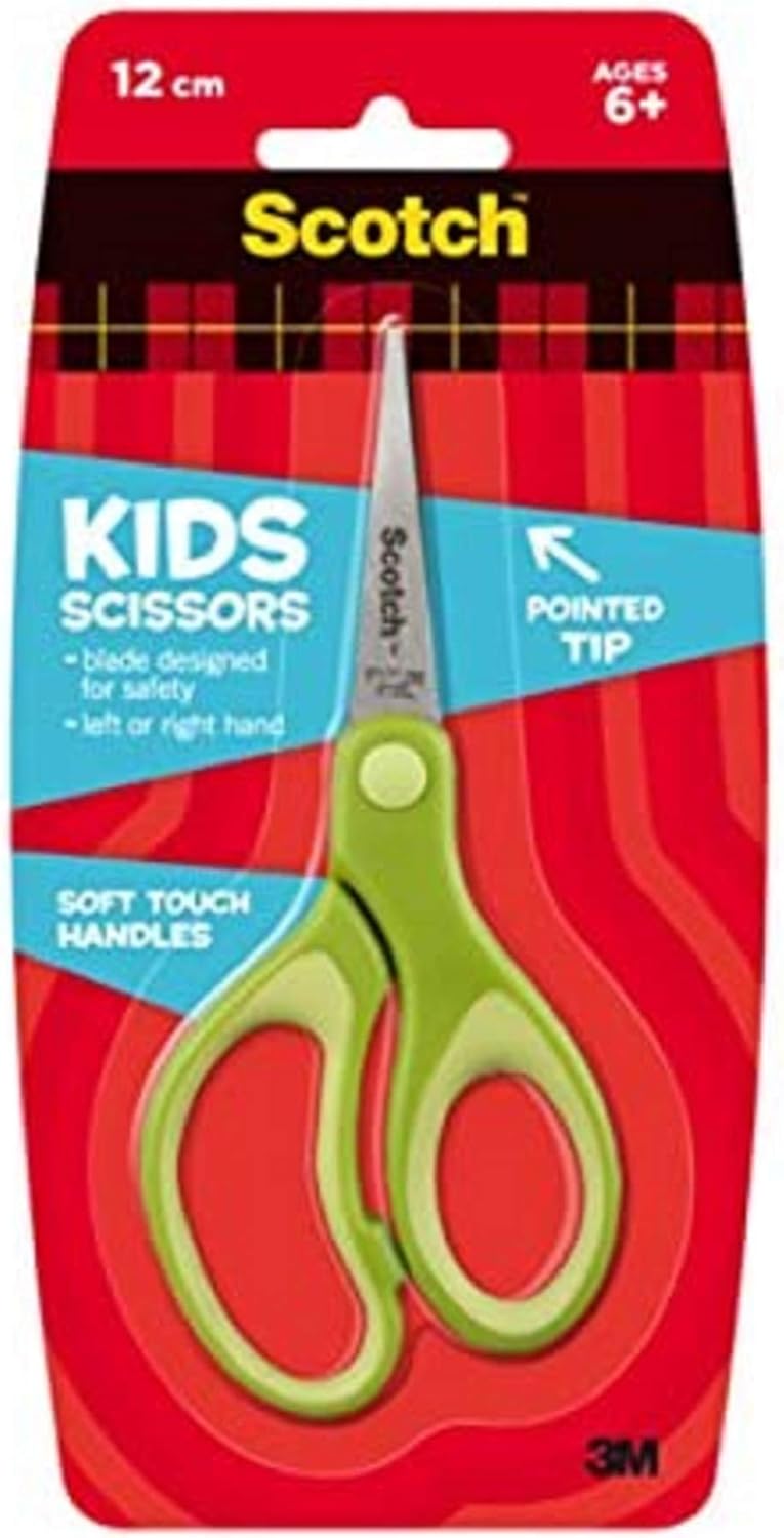 3M Scotch Kids Pointed Tip Scissors with Soft Touch, 5 Inches
