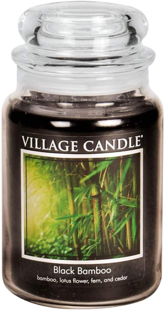 Village Candle Medium Bowl Candle - Black Bamboo