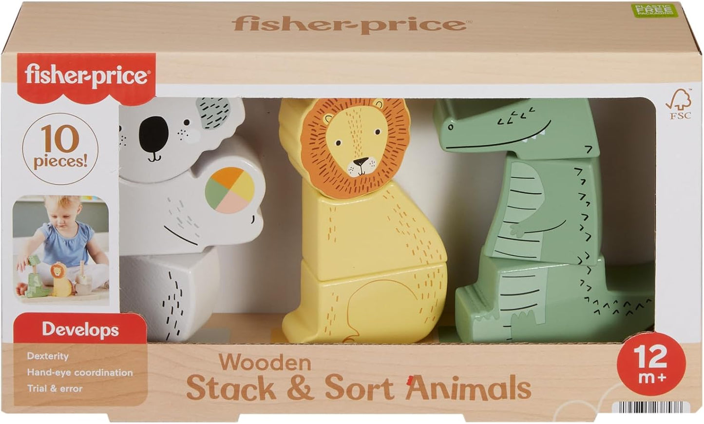 Fisher-Price Wooden Stack & Sort Animals