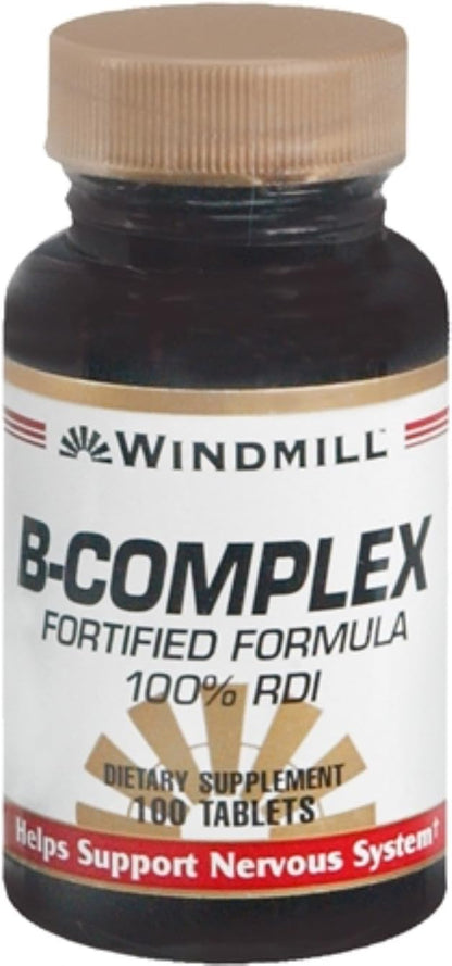 VIT B COMPLEX TAB 100CT WINDMILL