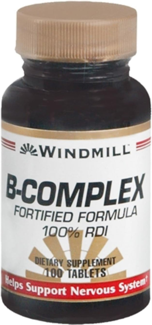 VIT B COMPLEX TAB 100CT WINDMILL
