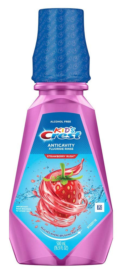 Crest Rinse Anti-Cavity Fluoride Strawberry 16.9oz