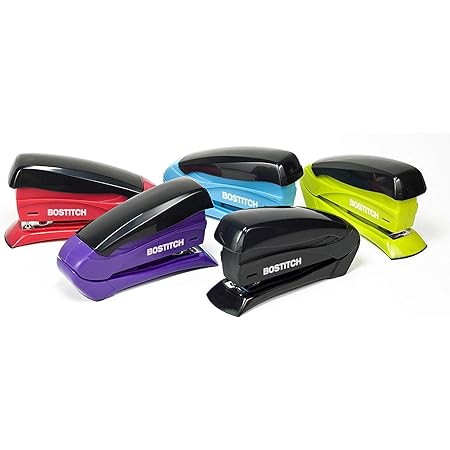 PaperPro Compact One-Finger 15-Sheet Stapler, Assorted Colors