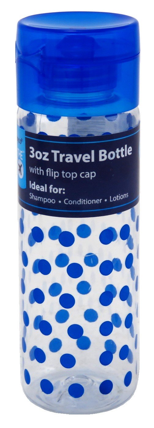 Sprayco Travel Bottle 3oz Cylinder W/Flip Top(12in) Asst