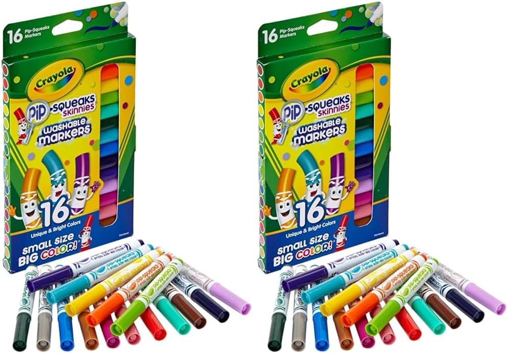 Crayola Pip-Squeaks Washable Markers Kit, 65 count