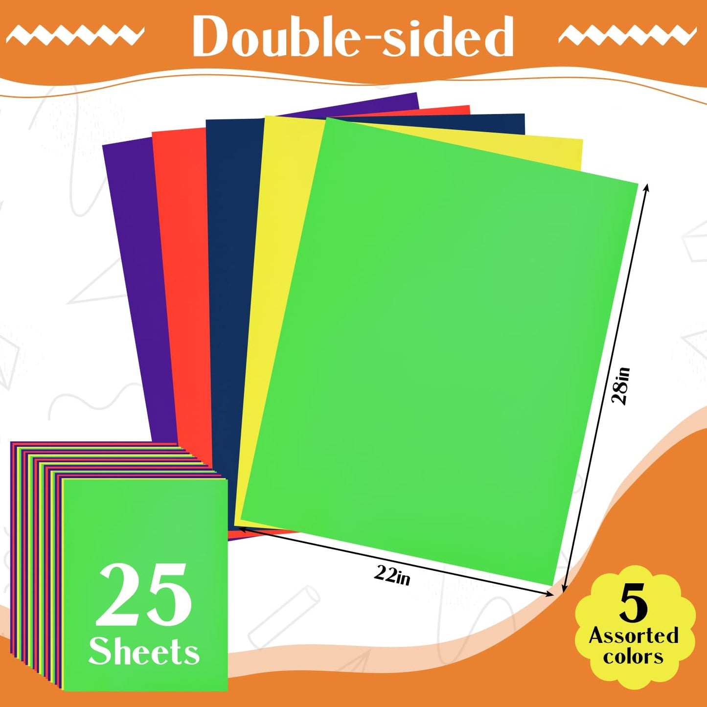 UCreate Neon Coated Poster Board, 1 count - Assorted Colors, 28" x 22"