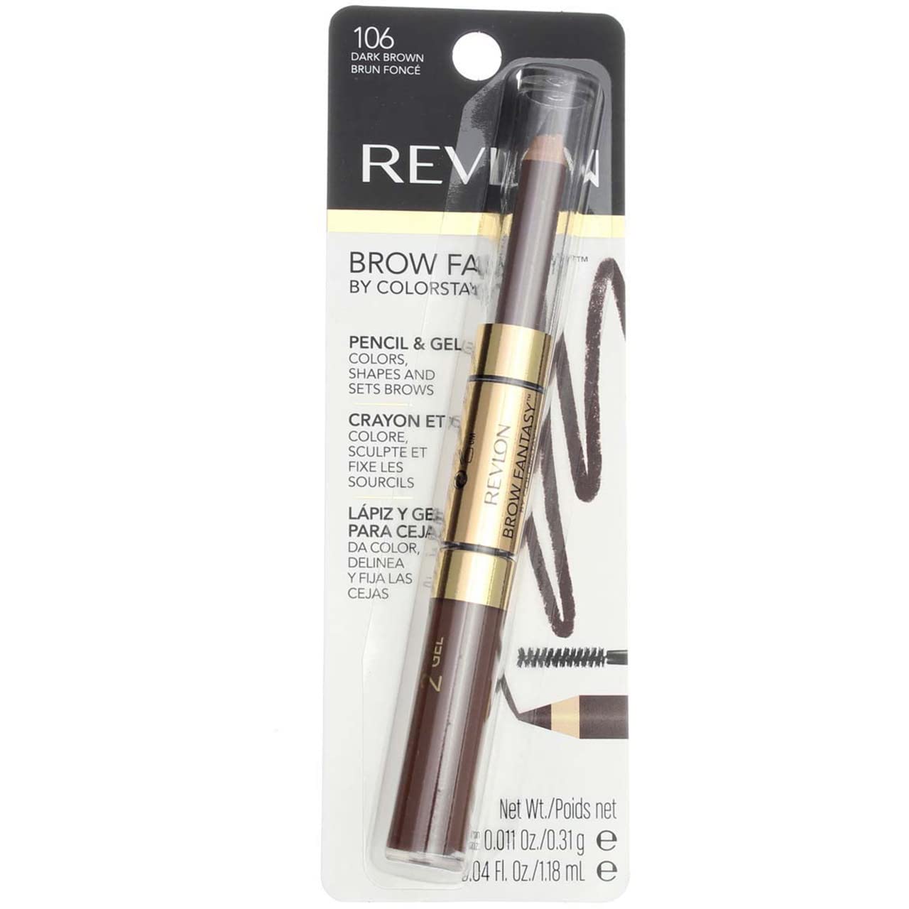 REVLON ColorStay Brow Fantasy Pencil & Gel - 102 Soft Brown