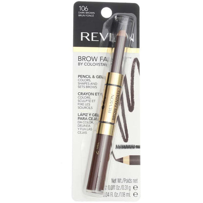 REVLON ColorStay Brow Fantasy Pencil & Gel - 104 Dark Brown