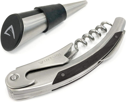barY3 Waiters Corkscrew with Foil Cutter - Stainless Steel