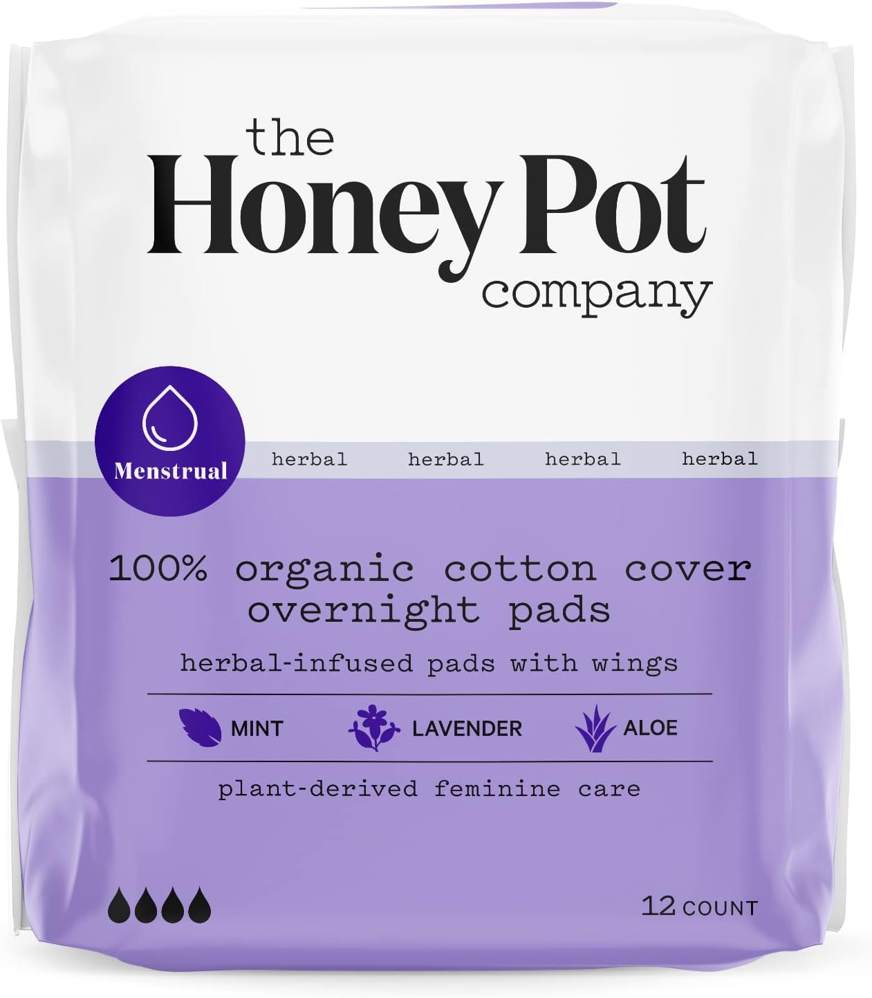 THE HONEY POT MENSTRL PADS,OVRNT,HERBAL