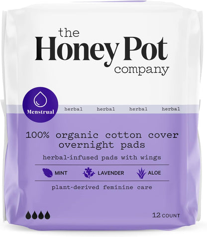 THE HONEY POT MENSTRL PADS,OVRNT,HERBAL