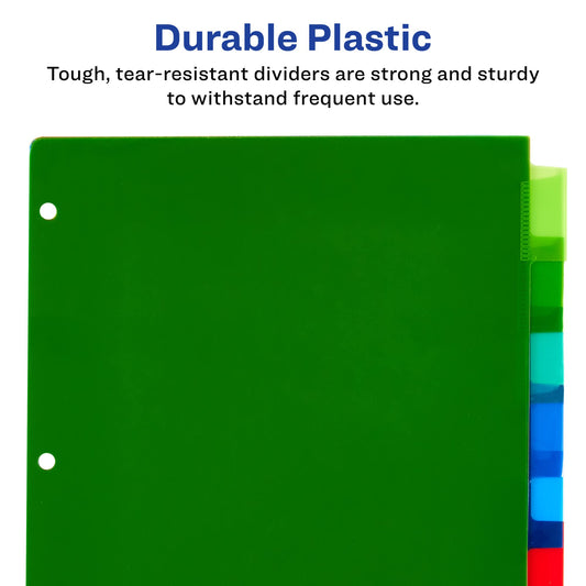 Avery Big Tab Insertable Dividers - Assorted, 8 count