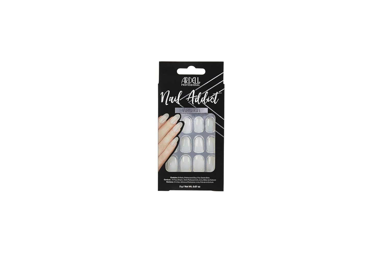 Ardell Nail Addict False Nails - Natural Ballerina