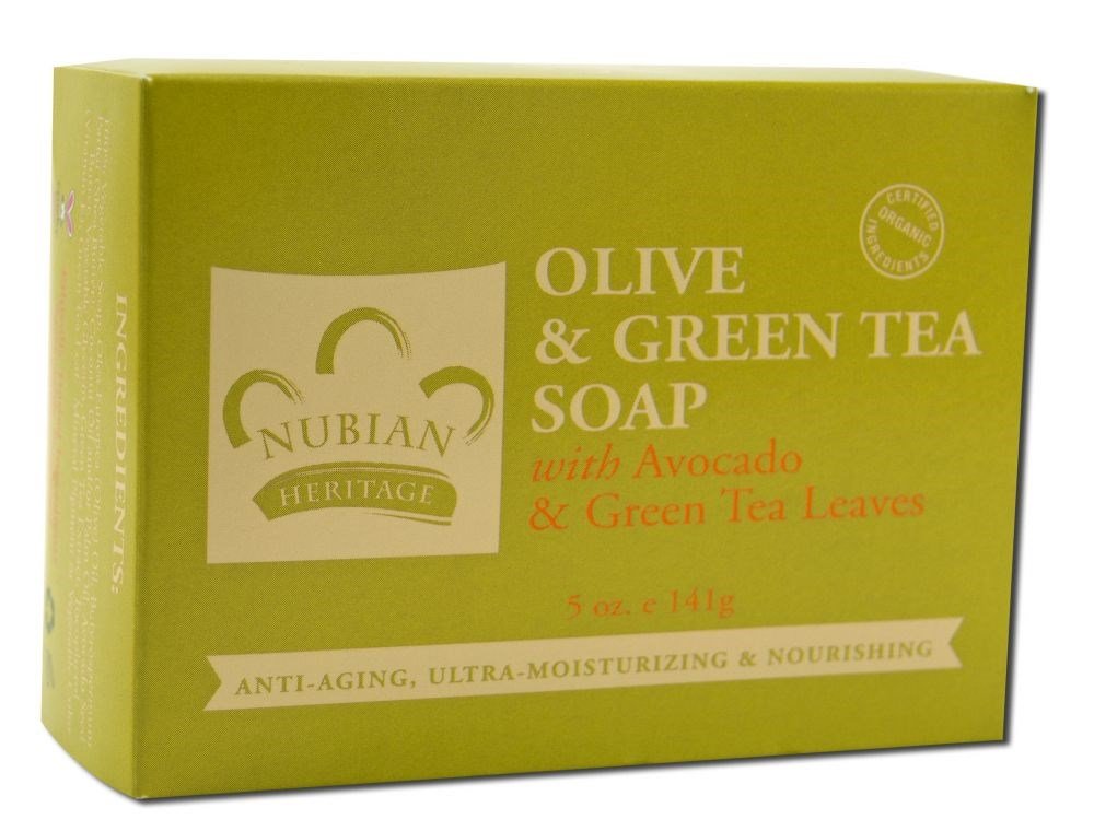 NUBIAN HERITAGE BAR SOAP,OLIVE & GRN TEA