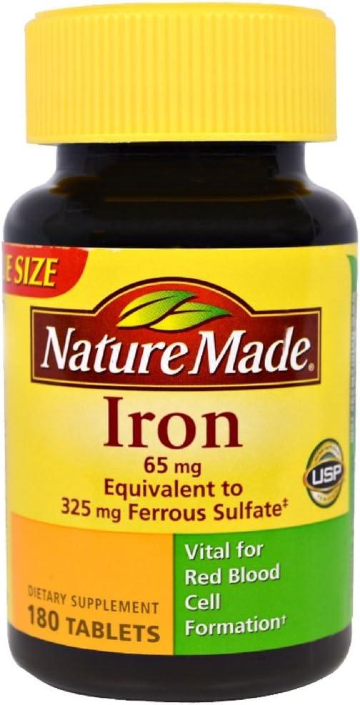 IRON 65MG TABLET 180CT NAT MADE