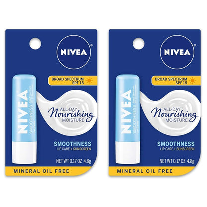 NIVEA LIP CARE SMOOTH SPF15 LPB 6X0.17OZ