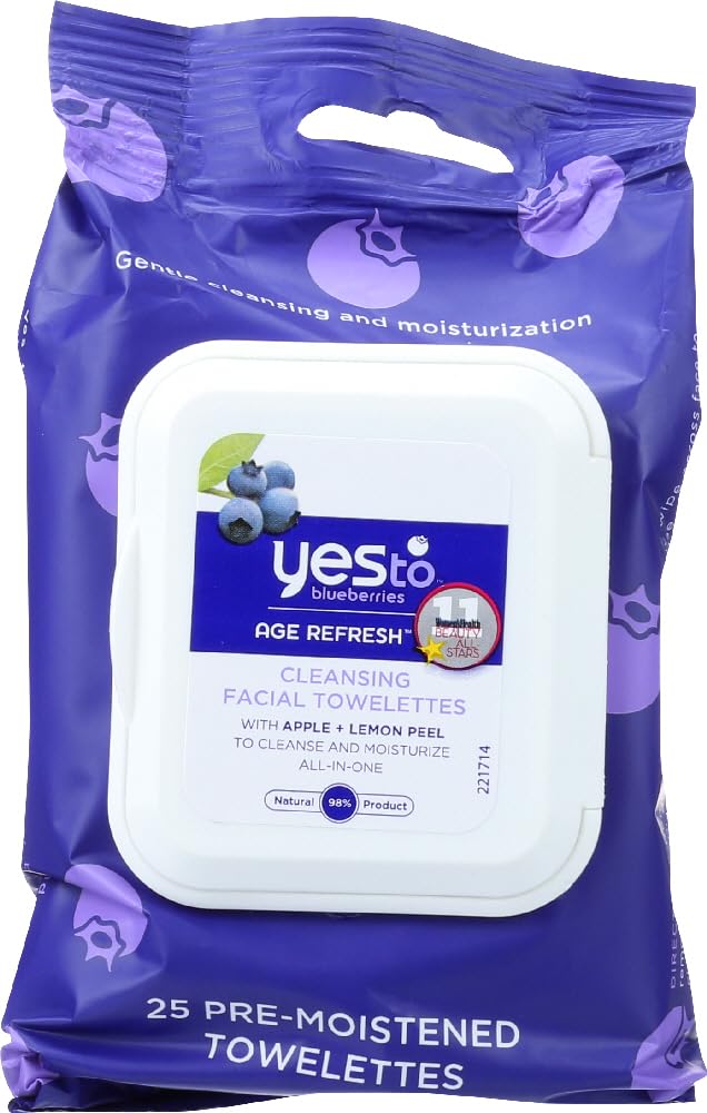 YES TO FACIAL WIPES BLUEBERRIES 30CT