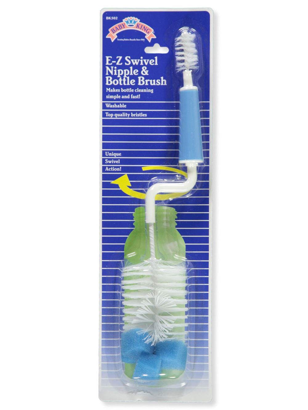 Babyking Easy Swivel Bottle & Nipple Brush - Assorted