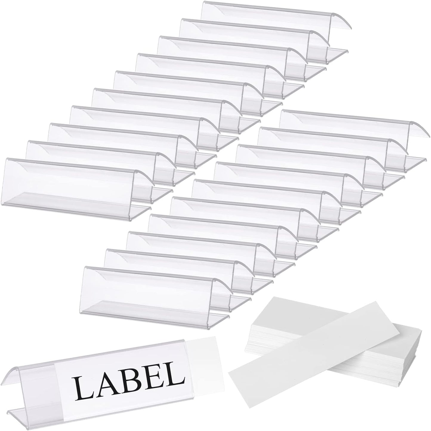 ANGLED LABEL HOLDER 3" CLEAR DS