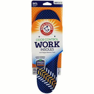 Arm & Hammer Work Insoles Memory Foam Mens 8-13
