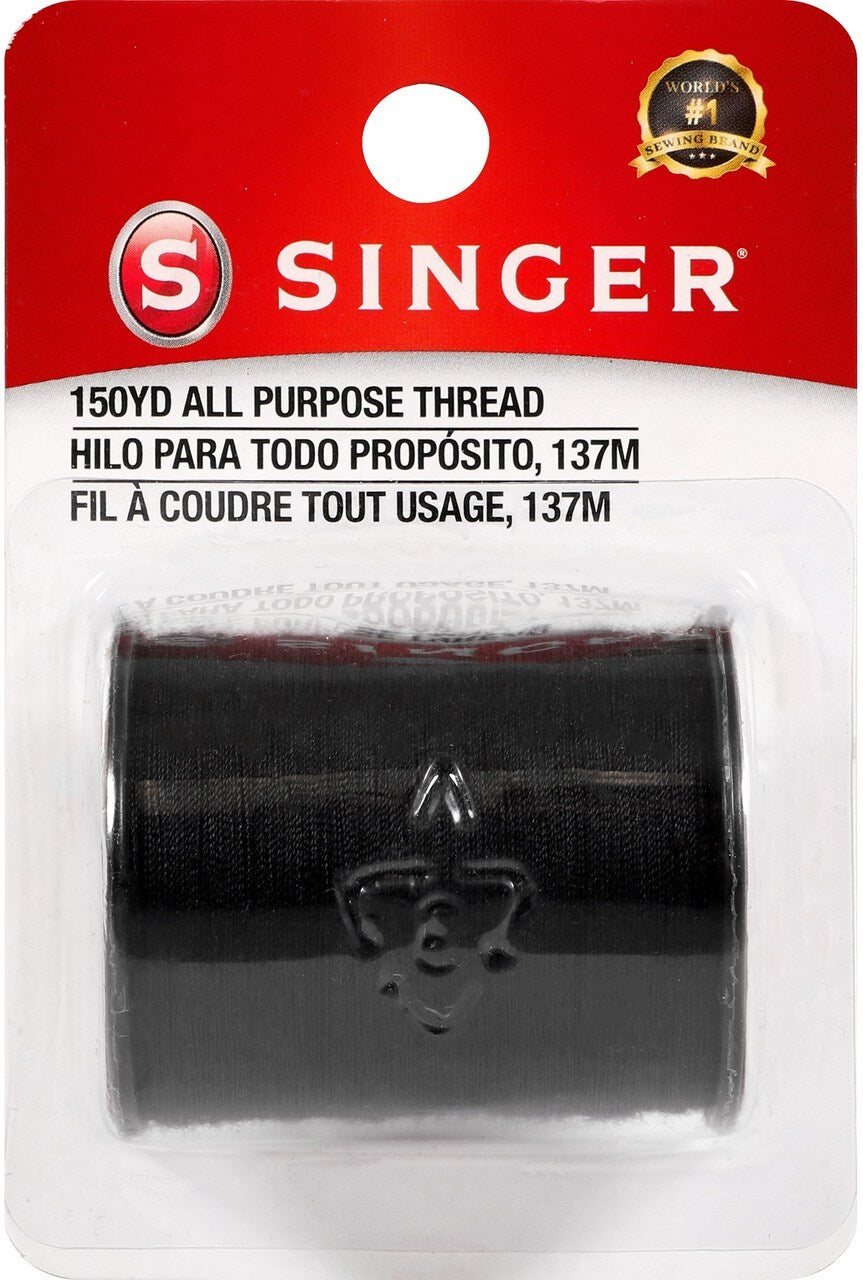 SINGER All-Purpose Sewing Thread, Black & White, 150 yards each, 100% Polyester