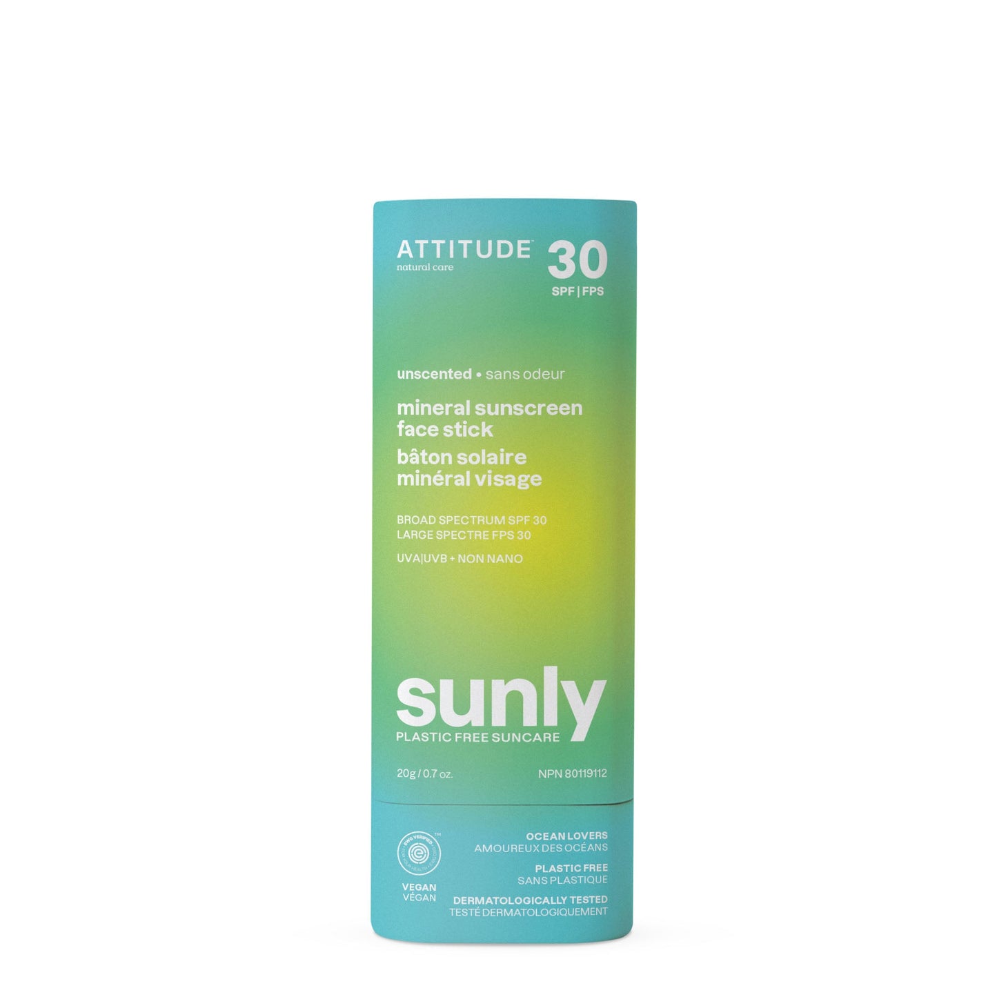 ATTITUDE SUNSCRN STICK,FACE,TINTED