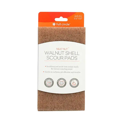 FULL CIRCLE SCOUR PADS,NEAT NUT,WALNT