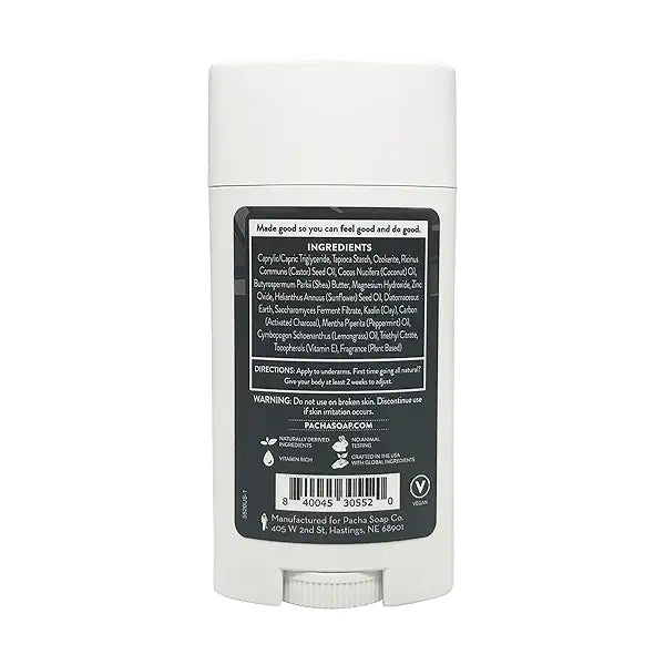 PACHA SOAP CO DEODORANT, LEMONGRASS PEPPERMINT 2.65 OZ
