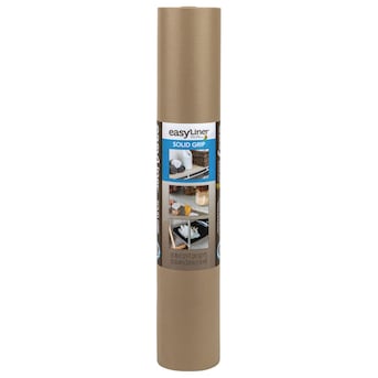 DUCK Solid Grip EasyLiner Shelf and Drawer Liner - Taupe, 12" x 7'
