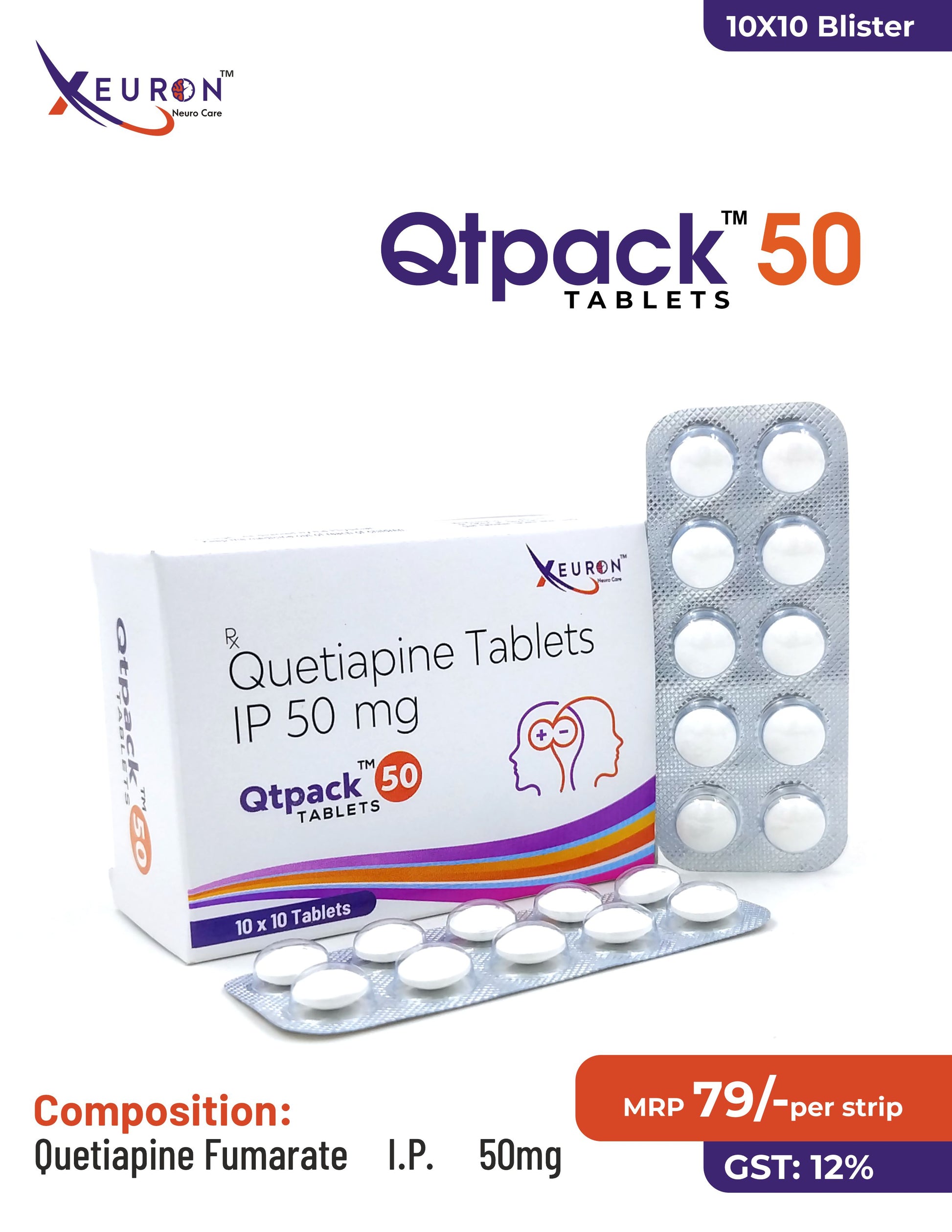 QUETIAPINE FUM TB 50MG 1000