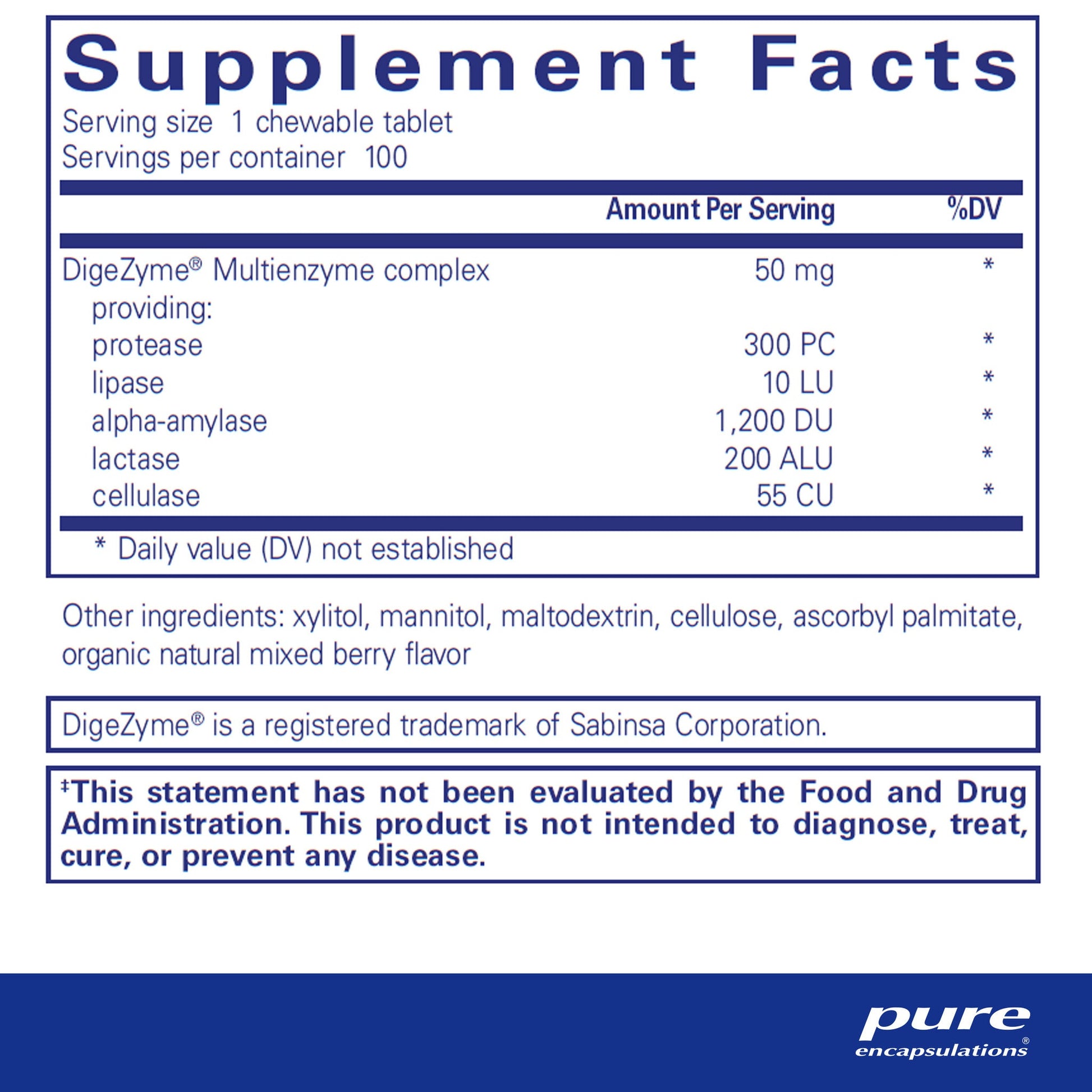 DIGESTIVE ENZYME CX CP 90 DSHP