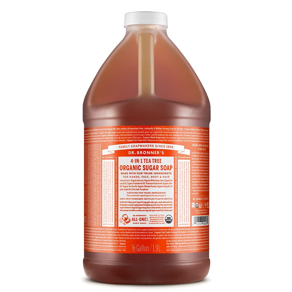 Dr. Bronners Organic Sugar Soap 12oz Tea Tree Pump