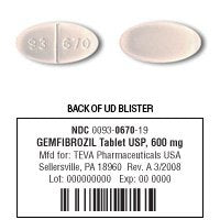 GEMFIBROZIL TB 600MG 500