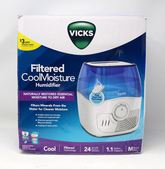 HUMIDIFIER VICKS EQ 1.2GAL FLTRFR