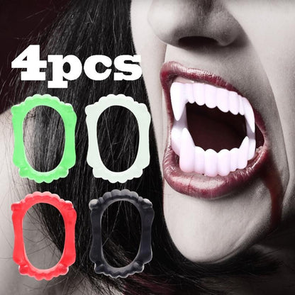 12 PLASTIC NEON VAMPIRE TEETH