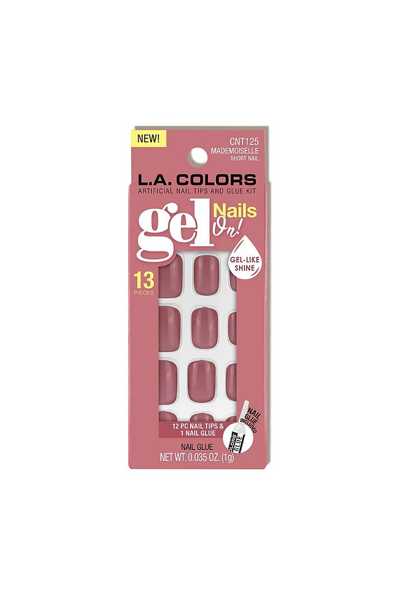 L.A. COLORS Gel Nails On! Artificial Nail Kit - Mademoiselle, 13 count