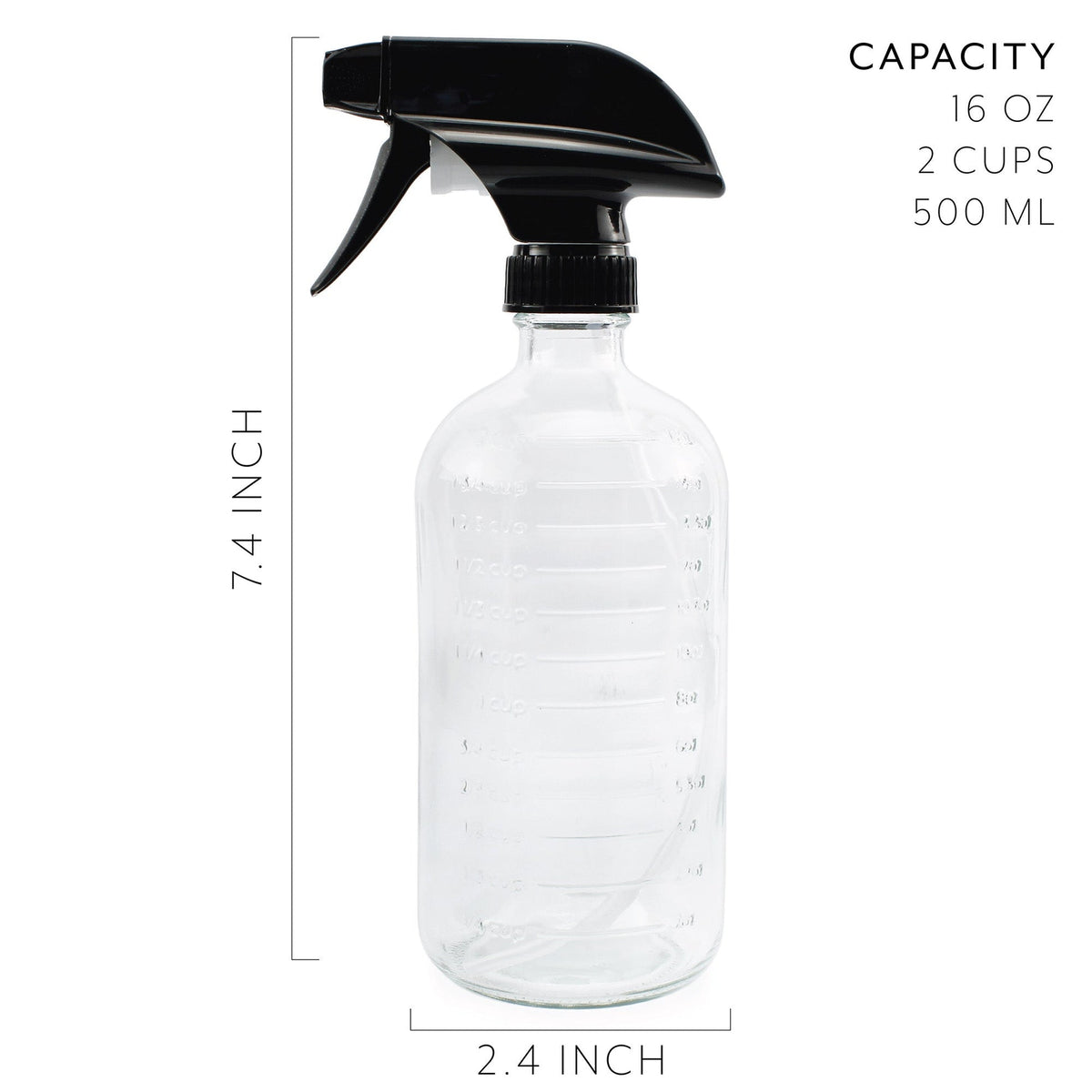 FULL CIRCLE GLASS SPRAY BTL,16OZ,GRAY