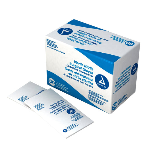 GLOVES STERILE NITRILE MD 50 DS