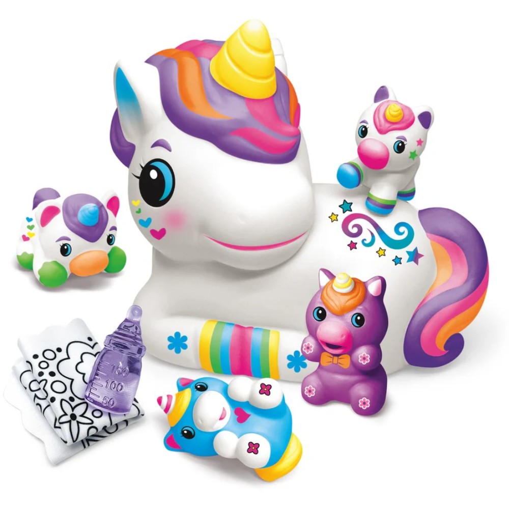 Cra-Z-Art Shimmer 'n Sparkle CRA-Z Squeezies Unicorn Surprise Mommy & Babies Plush Making Kit