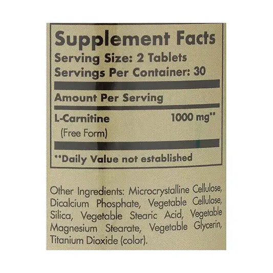 NB L-CARNITINE TB 500MG 30