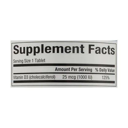 VITAMIN D3 TB 25MCG 90