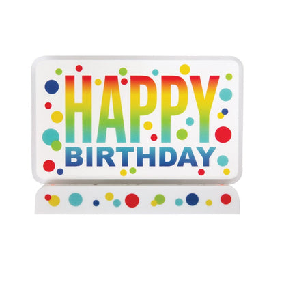 FLASHING HAPPY BDAY CAKE DECOR