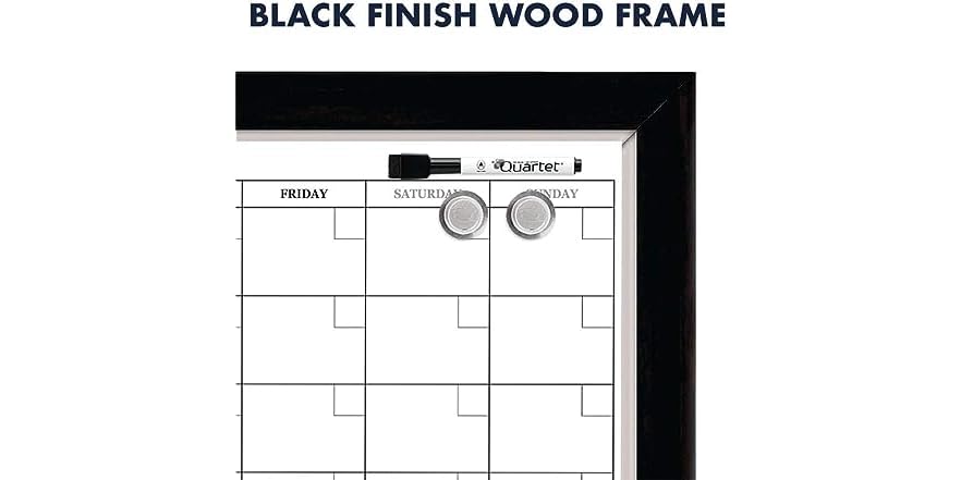 Quartet Magnetic Calendar Whiteboard with Frame, 11" x 14"