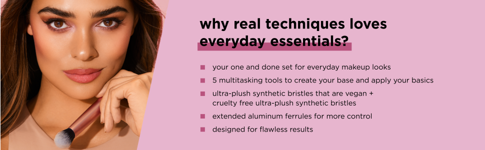 Real Techniques By Sam & Nic Everyday Essentials Makeup Brush Set