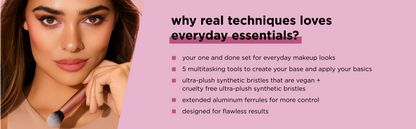 Real Techniques By Sam & Nic Everyday Essentials Makeup Brush Set