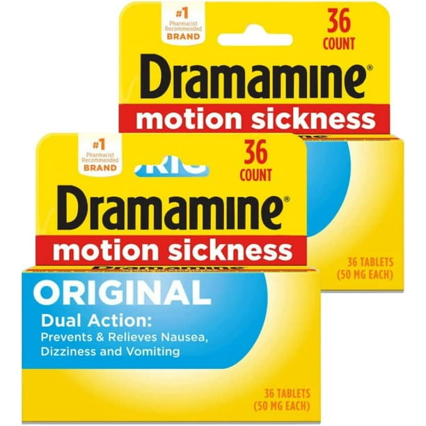 DRAMAMINE 50MG TABLET 36CT