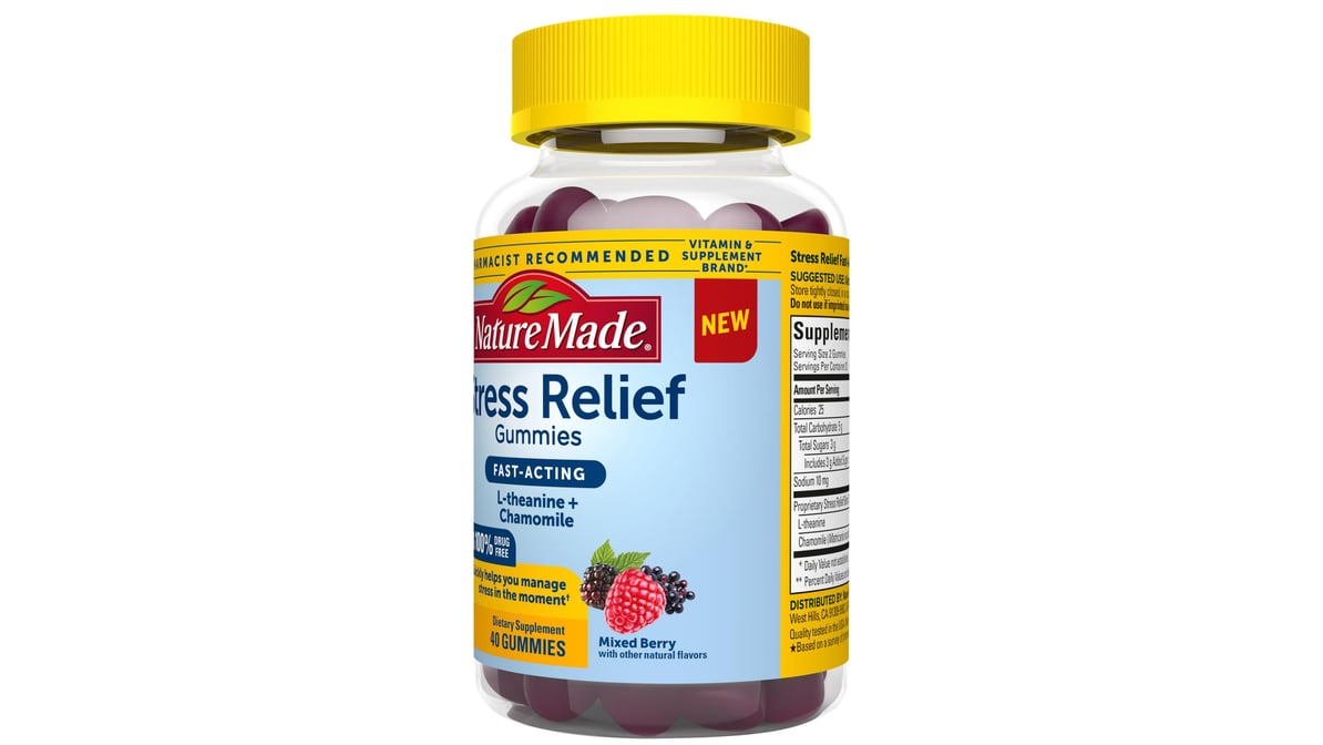 STRESS RELIEF GUMMIES 40CT NAT MADE