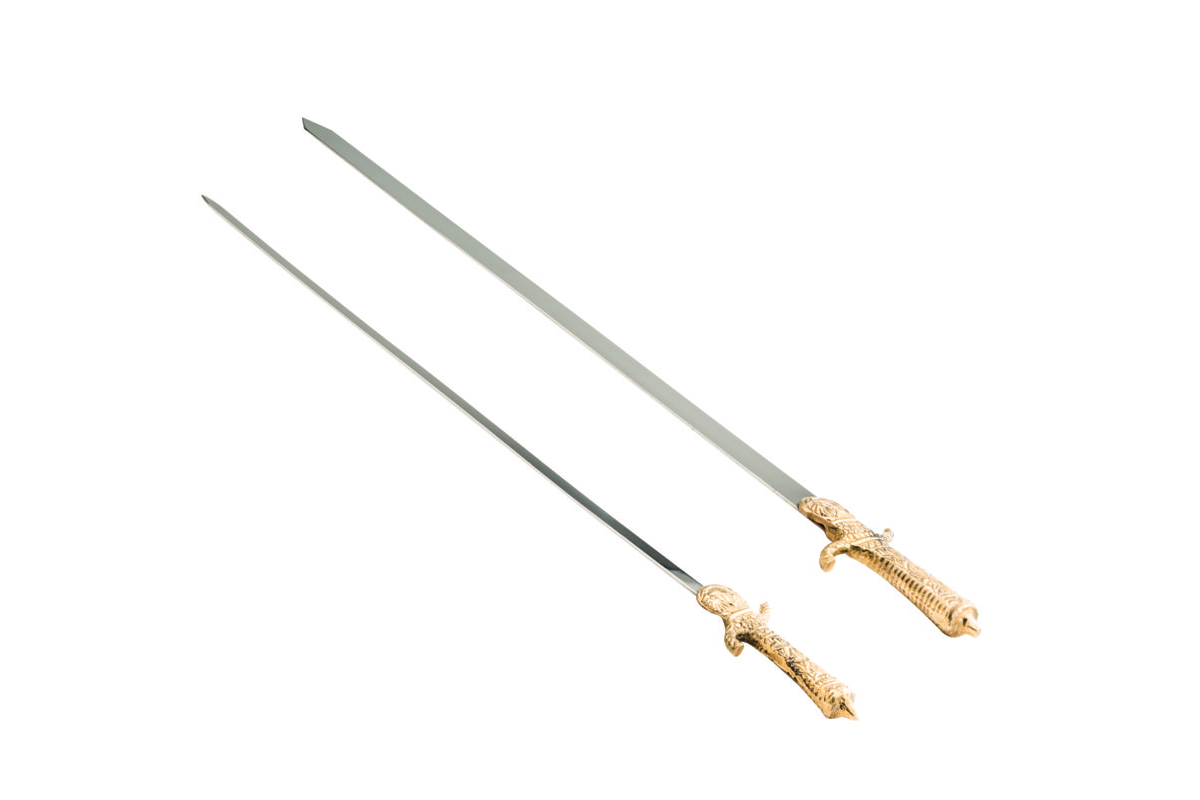 SKEWERS FLAT METAL 12" 4CT