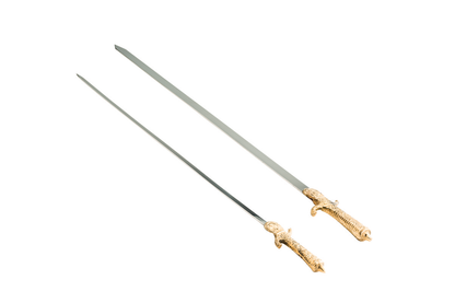 SKEWERS FLAT METAL 12" 4CT